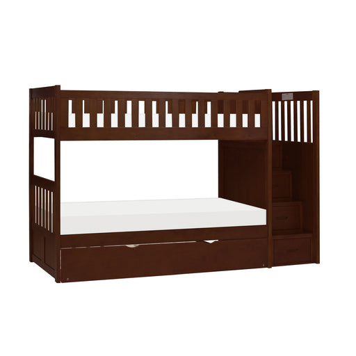 Rowe (5) Twin/Twin Step Bunk Bed with Twin Trundle