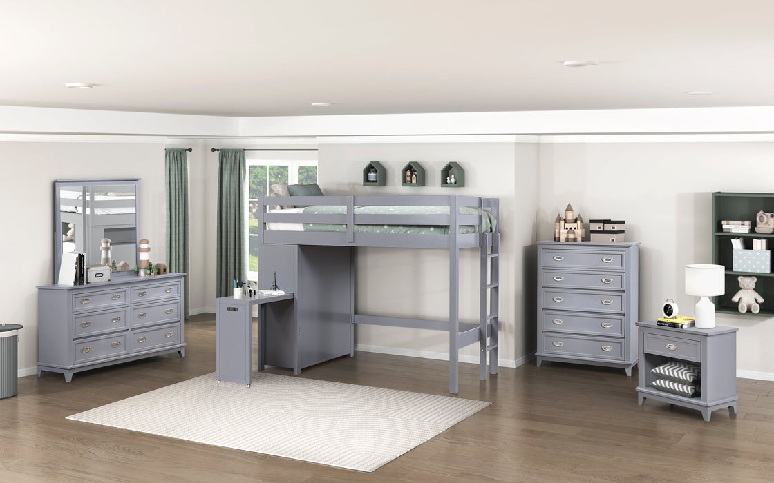 Sloane Youth Bedroom Set in Gray - bedroom room scene