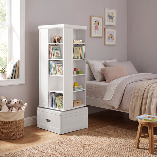 B2024WH Swivel Bookcase