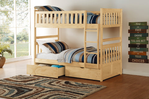 Bartly Bunk Bed with Storage Boxes