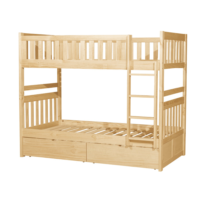 Bartly (4) Twin/Twin Bunk Bed with Storage Boxes
