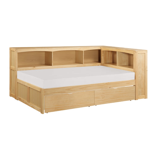 Bartly (4) Twin Bookcase Corner Bed with Storage Boxes