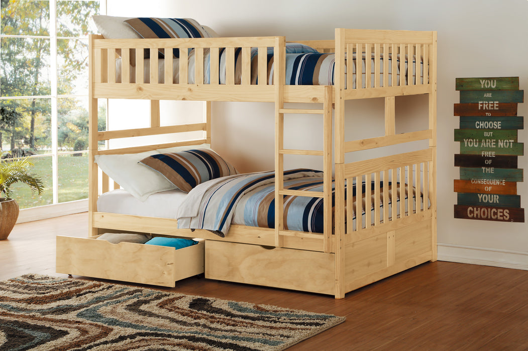 Bartly (4) Full/Full Bunk Bed with Storage Boxes