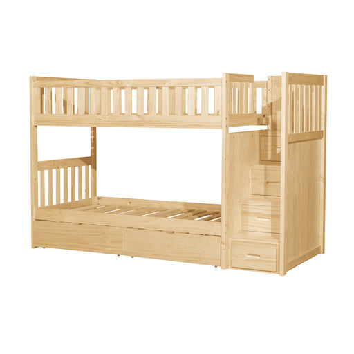 Bartly (5) Twin/Twin Step Bunk Bed with Storage Boxes