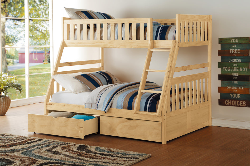 Bartly (4) Twin/Full Bunk Bed with Storage Boxes