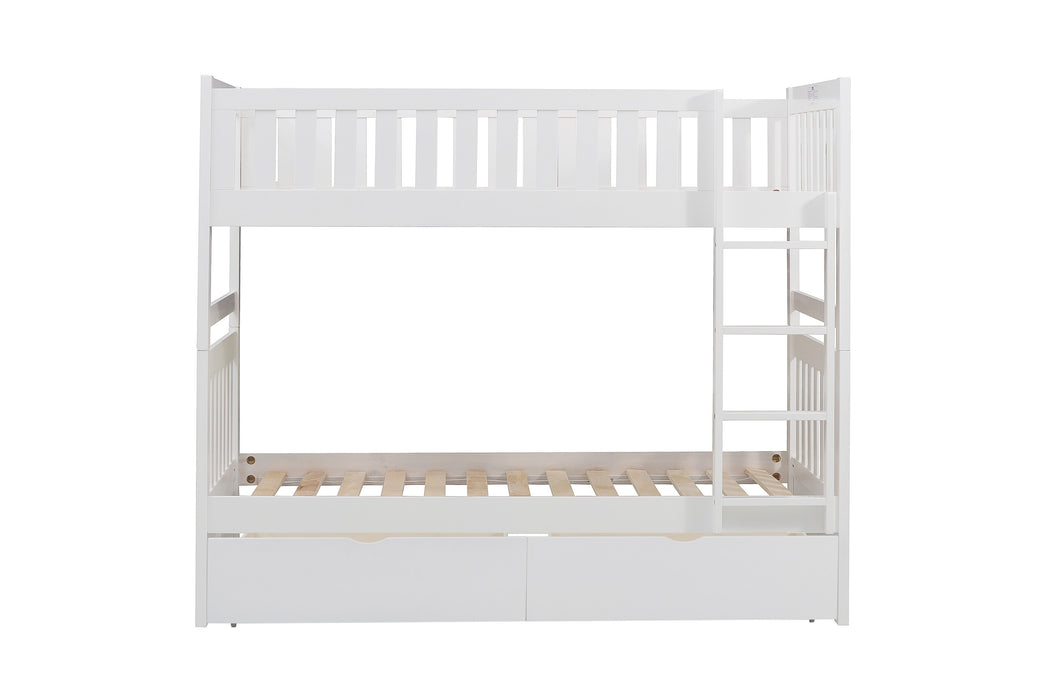 Galen (4) Twin/Twin Bunk Bed with Storage Boxes