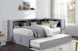 Orion (4) Twin Bookcase Corner Bed with Twin Trundle