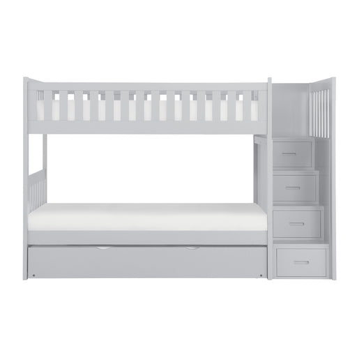 Orion (5) Twin/Twin Step Bunk Bed with Twin Trundle