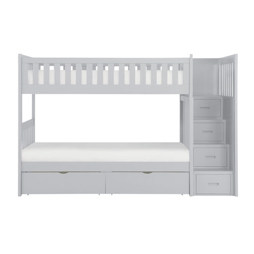 Orion (5) Twin/Twin Step Bunk Bed with Storage Boxes