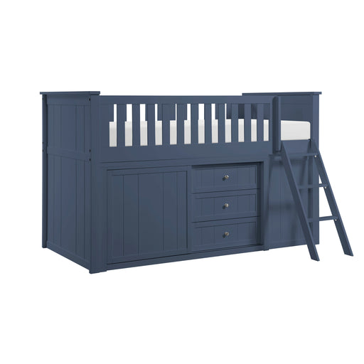 Nora Low Loft Bunk with Bookcase and Dresser