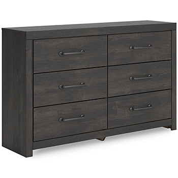 Hollivern Twin Panel Bed with Storage - Black/Gray