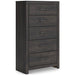 Hollivern Twin Panel Bed with Storage - Black/Gray