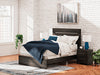 Hollivern Twin Panel Bed with Storage - Black/Gray