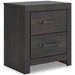 Hollivern Twin Panel Bed with Storage - Black/Gray