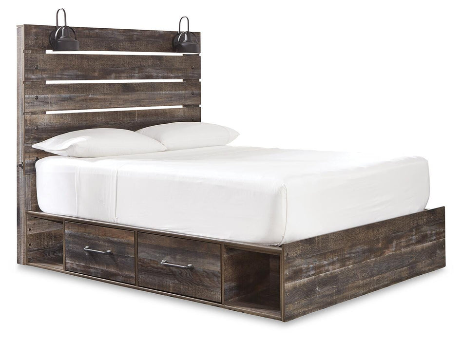 Drystan Panel Bed with 4 Storage Drawers