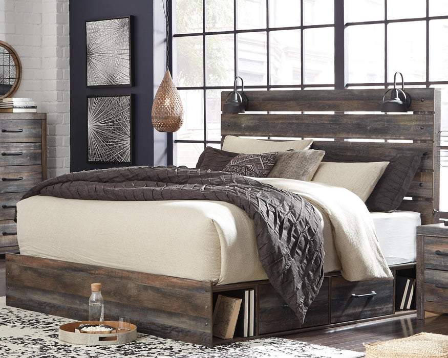 Drystan Panel Bed with 2 Storage Drawers