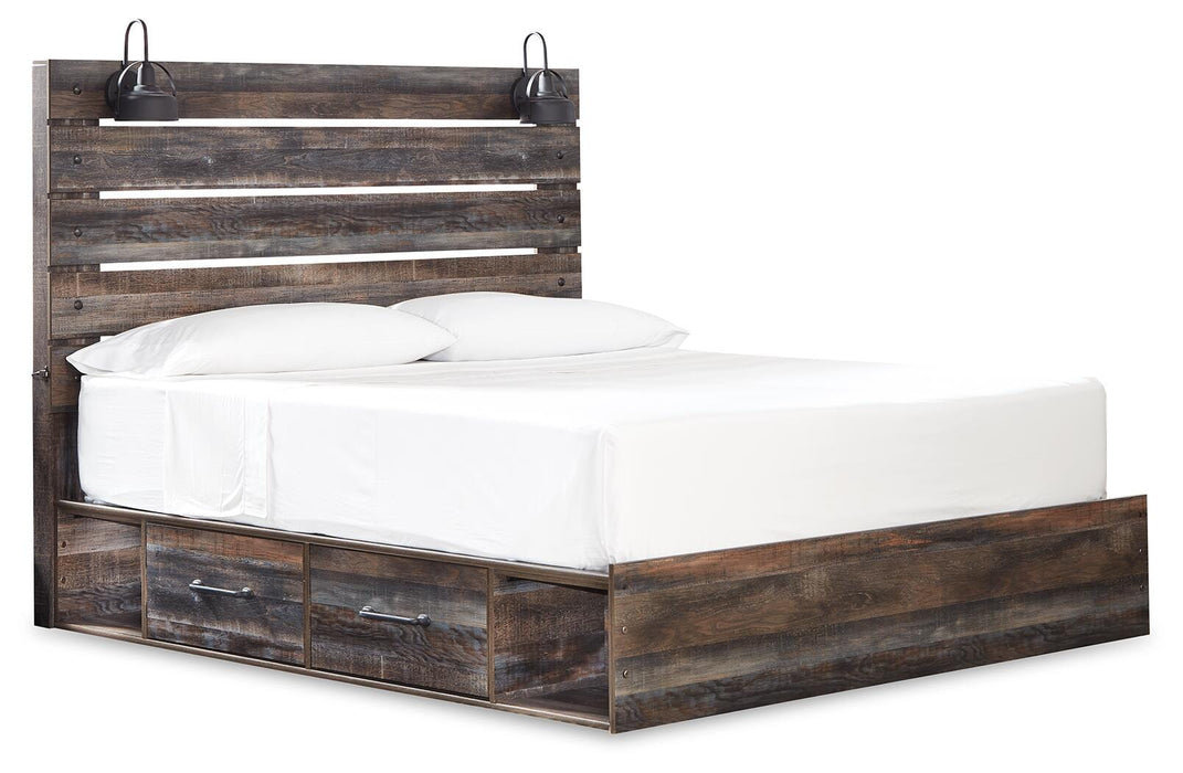 Drystan Panel Bed with 2 Storage Drawers