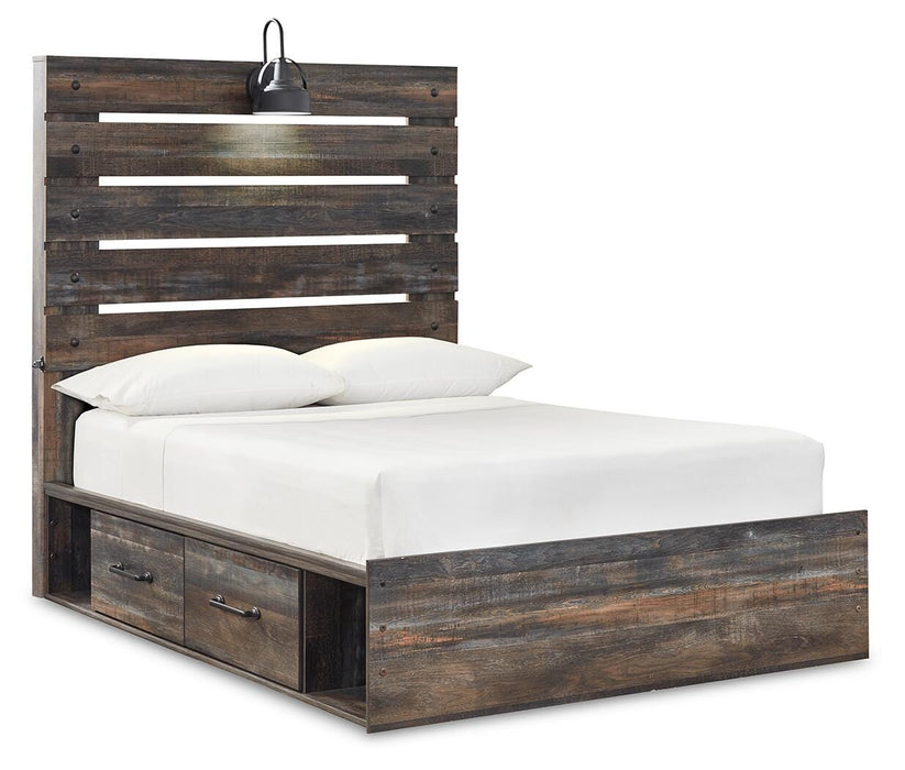Drystan Panel Bed with 2 Storage Drawers