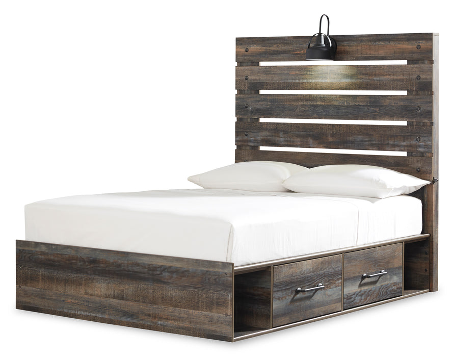 Drystan Panel Bed with 2 Storage Drawers