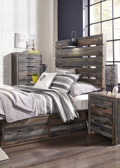 Drystan Panel Bed with 2 Storage Drawers