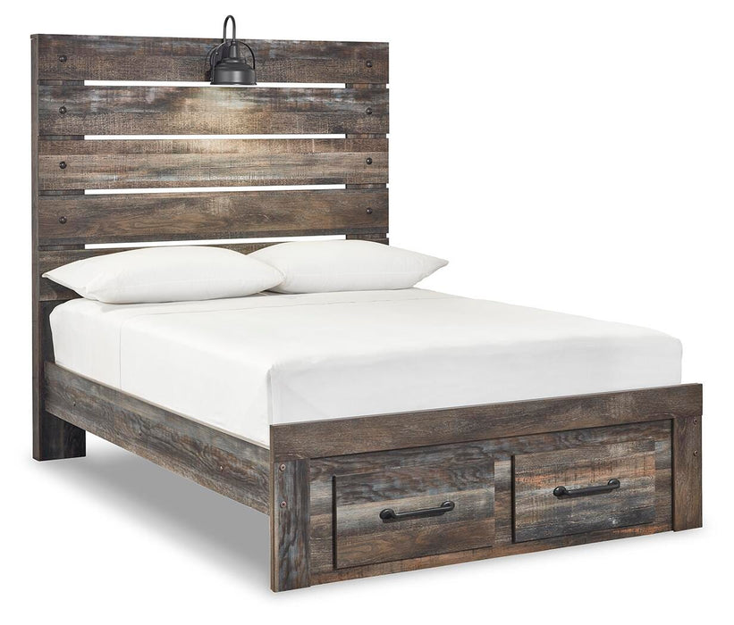 Drystan Panel Bed with 2 Storage Drawers
