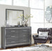 Lodanna Queen Panel Bed with 2 Storage Drawers - Black/Gray