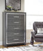 Lodanna Queen Panel Bed with 2 Storage Drawers - Black/Gray