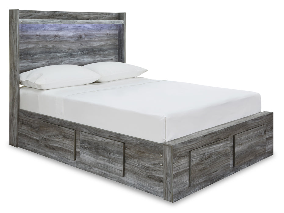 Baystorm Full Panel Bed with 4 Storage Drawers