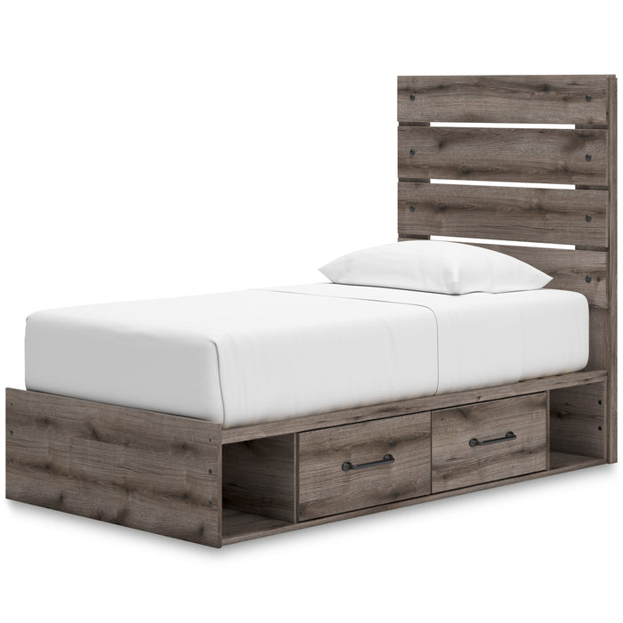 Graystorm Panel Bed with Storage