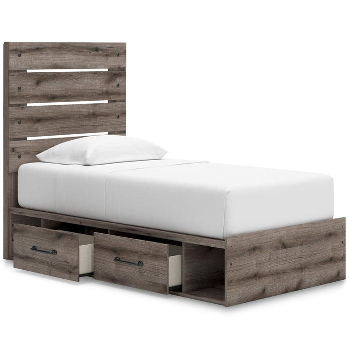 Graystorm Panel Bed with Storage