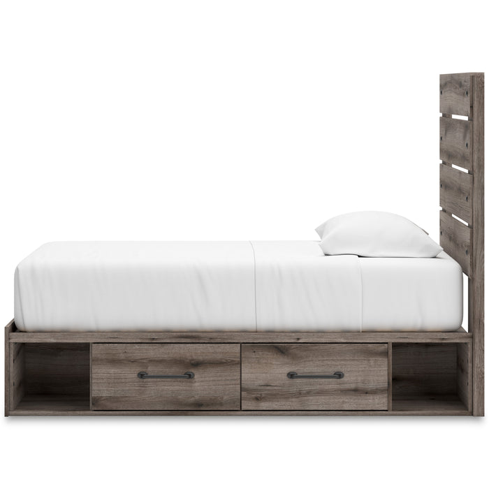 Graystorm Panel Bed with Storage