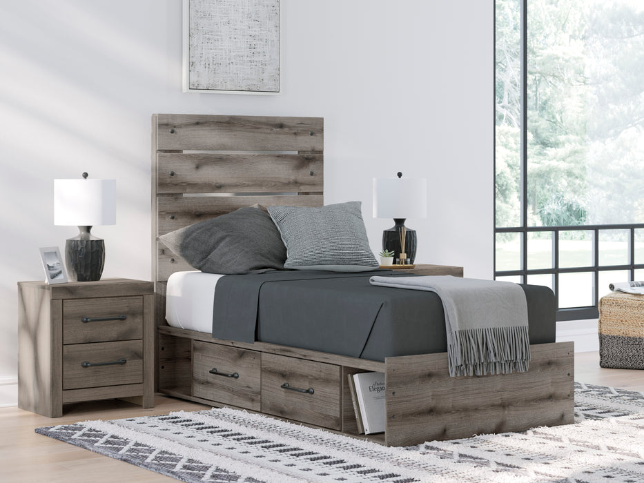 Graystorm Panel Bed with Storage