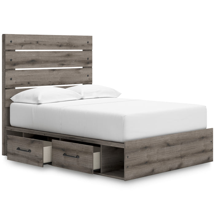 Graystorm Panel Bed with Storage