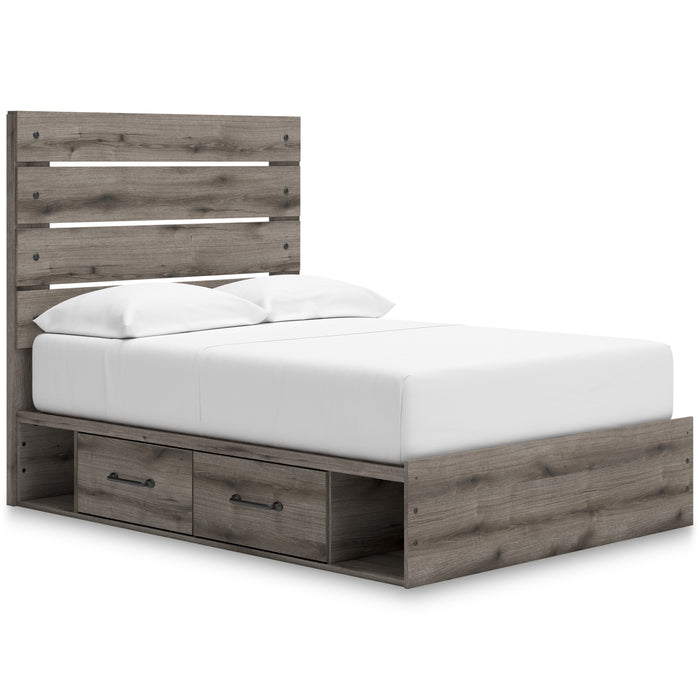 Graystorm Panel Bed with Storage