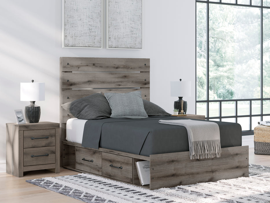 Graystorm Panel Bed with Storage