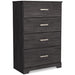 Belachime Dresser and Mirror - Black/Gray