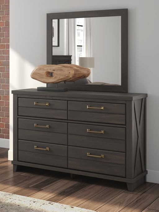 Vonitta Bay Dresser and Mirror - Dark Brown