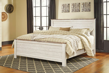 Willowton Queen Sleigh Bed - White