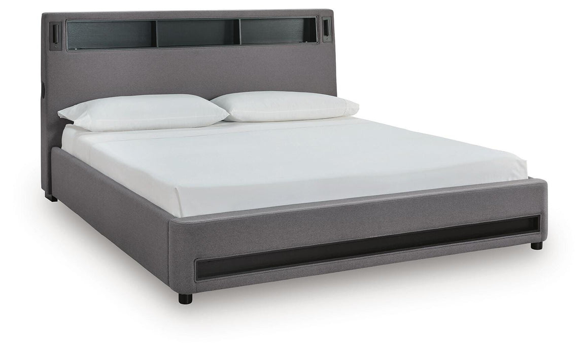 Finigale Upholstered Bed with Wireless Audio - image 3