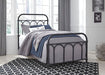 Nashburg Full Metal Bed - Brown/Beige