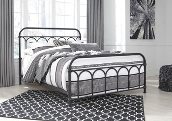 Nashburg Full Metal Bed - Brown/Beige