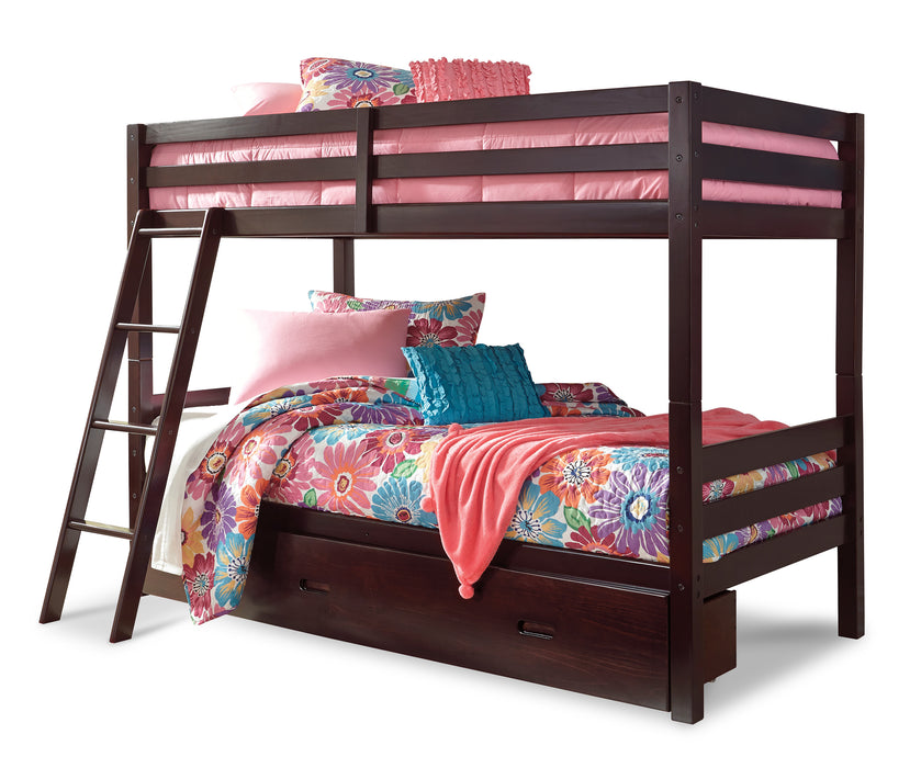 Halanton Twin over Twin Bunk Bed with 1 Large Storage Drawer