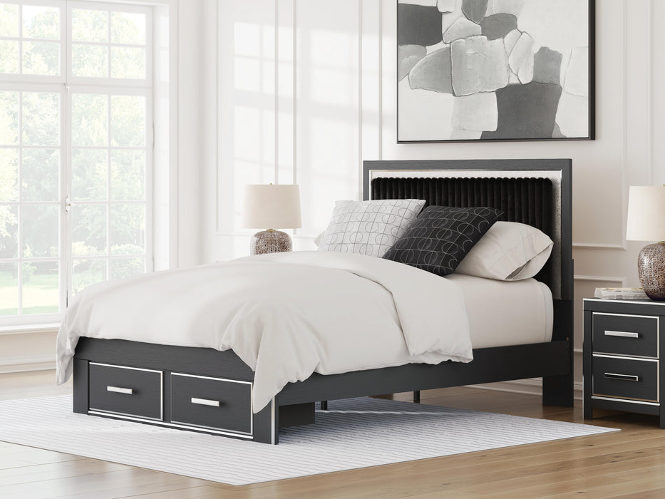 Zuraleus Queen Upholstered Panel Platform Storage Bed