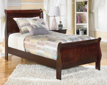 Alisdair King Sleigh Bed - Brown/Beige