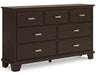 Covetown King Panel Bed - Brown/Beige
