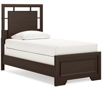 Covetown King Panel Bed - Brown/Beige