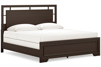 Covetown King Panel Bed - Brown/Beige