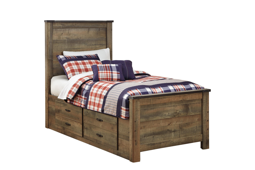 Trinell Twin Panel Bed with 2 Storage Drawers