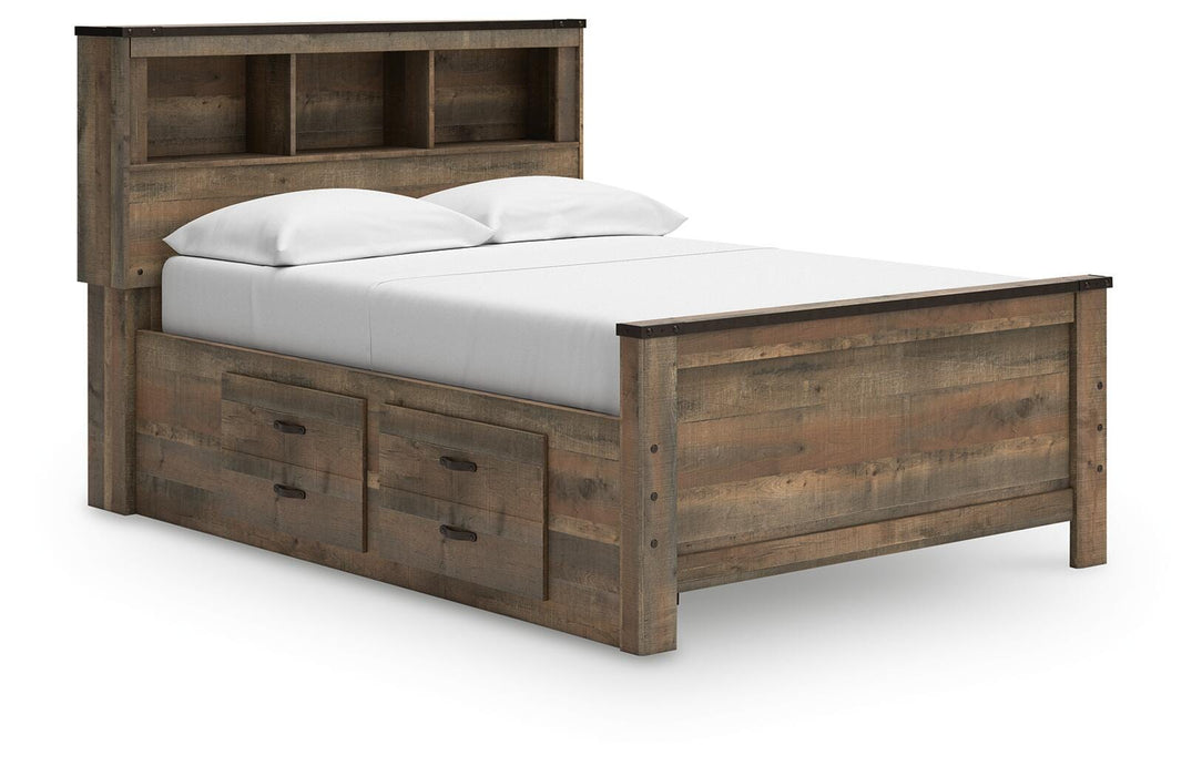 Trinell Full Bookcase Bed with 2 Storage Drawers