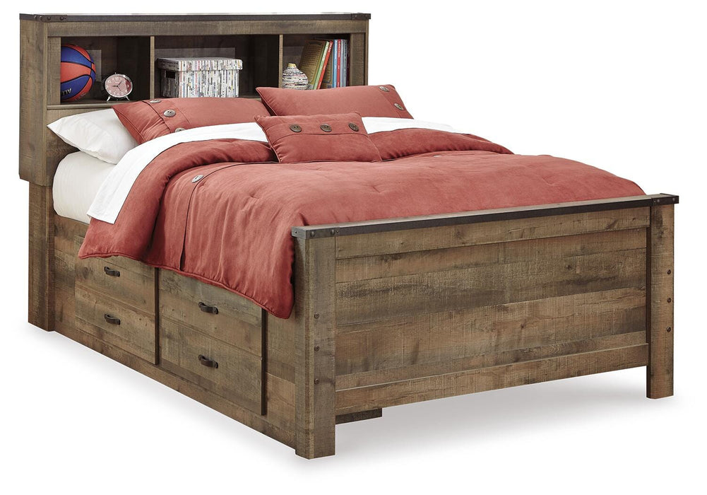 Trinell Full Bookcase Bed with 2 Sided Storage